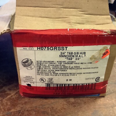 Thomas & Betts H075GRSST 3/4  Stainless Steel Hub With G/B Locknut 