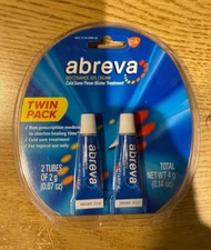 Abreva Twin Pack - 2 Tubes of 2 grams (Expires on 8/26)