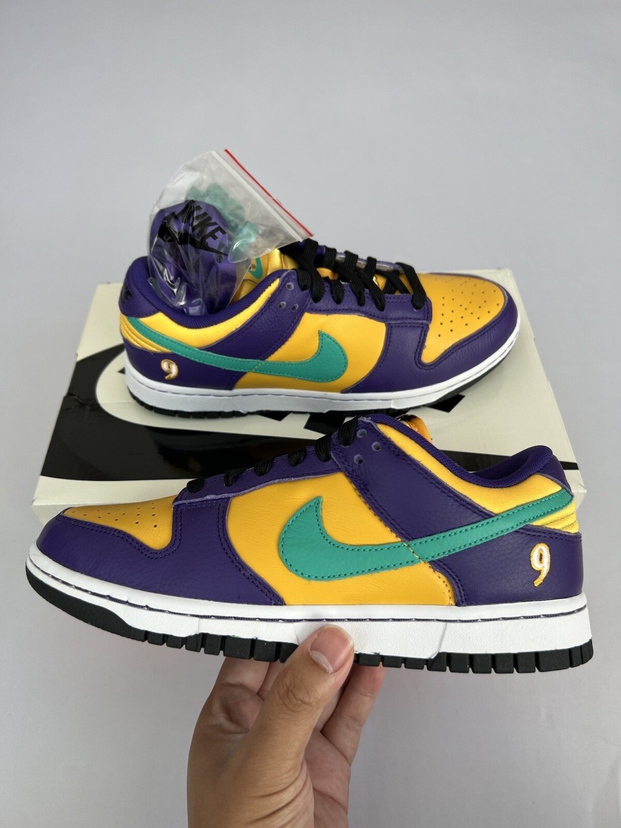 Nike Dunk Low Lisa Leslie Gold Yellow Purple White Black DO9581-500 Women’s  8-9