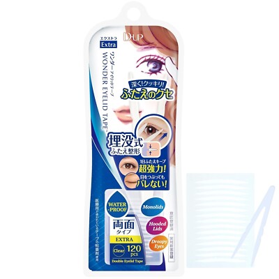 D-UP Wonder Eyelid Tape Extra 120pcs for Saggy Eyes, Double Eyelid 