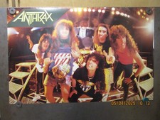 ANTHRAX Live Concert Thrash Metal 1987 Poster Used! Funky Enterprises 3133