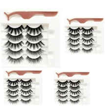 20 Pairs 3D Mink Magnetic Waterproof Eyelashes – 4 Sets (Eyeliner Not Included)