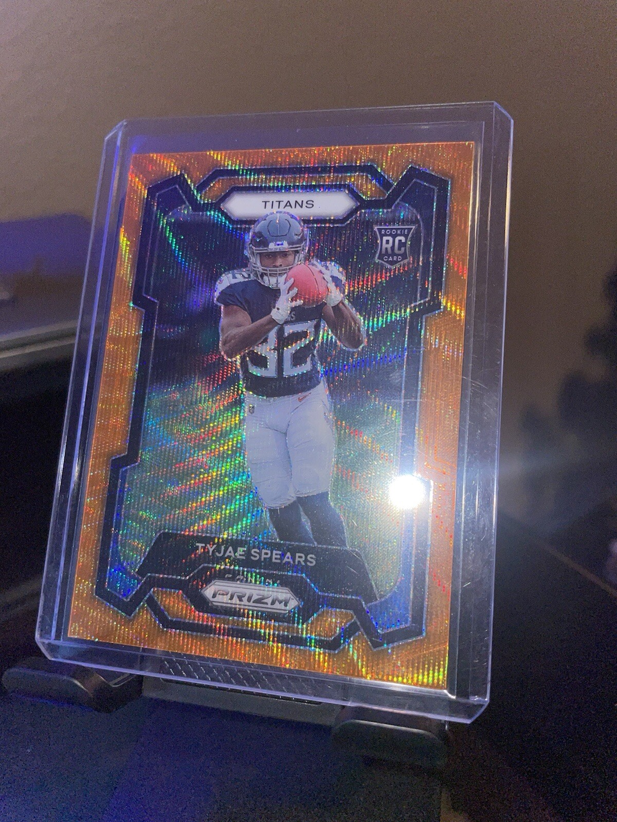 2023 Panini Prizm Rookies Orange Wave Prizm #396 Tyjae Spears /60 (RC)