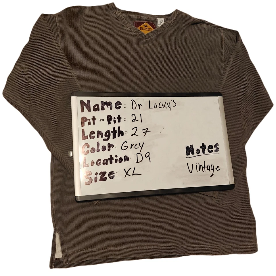 Camisa Hombre 100% Pura Calidad Original L DR LUCKY'S Cuello Redondo Manga Larga Talla XL Foto 3 de 4