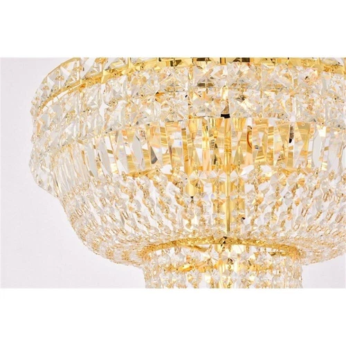 Elegant Lighting Tranquil 12-Light Crystal & Steel Chandelier in Gold - Picture 5 of 9