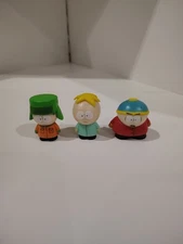 2011 Comedy Partners SOUTH PARK Mini Figures Lot Of 3- Cartman Kyle Butters
