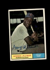 George Altman 1961 Topps Chicago Cubs authentic autographed card