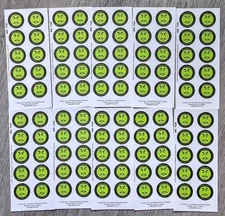 Mr. Yuk Stickers 100 Stickers (10 Sheets) Yuck Poison Control LOW PRICE$$