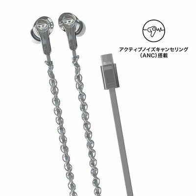 DIESEL Wired ANC Earbuds 60458 DP09 イヤホン DIESEL Wired Earbuds 60458 USB-C ANC Active Noise Cancelling
