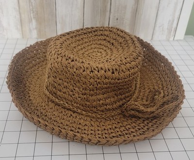 Rare Vintage Kathy Jeanne Straw Bucket Hat Flexible Fit | eBay display picture 1