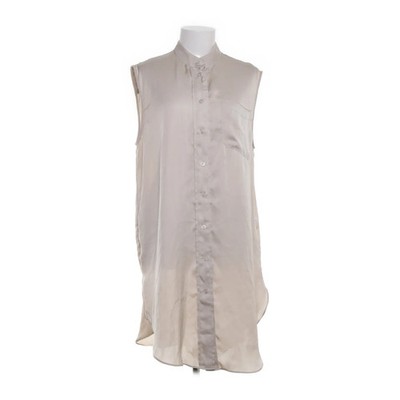 H&M, Blusenkleid, Größe: M, Beige, Polyester, Einfarbig, Satin, Damen #zCr
