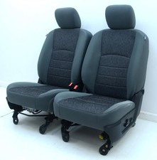 2002 - 2019 Dodge Ram 1500 2500 3500 Front Gray Cloth Power Bucket Seats 2002 - 2019 Dodge Ram 1500 2500 3500 Front Gray Cloth Power Bucket Seats