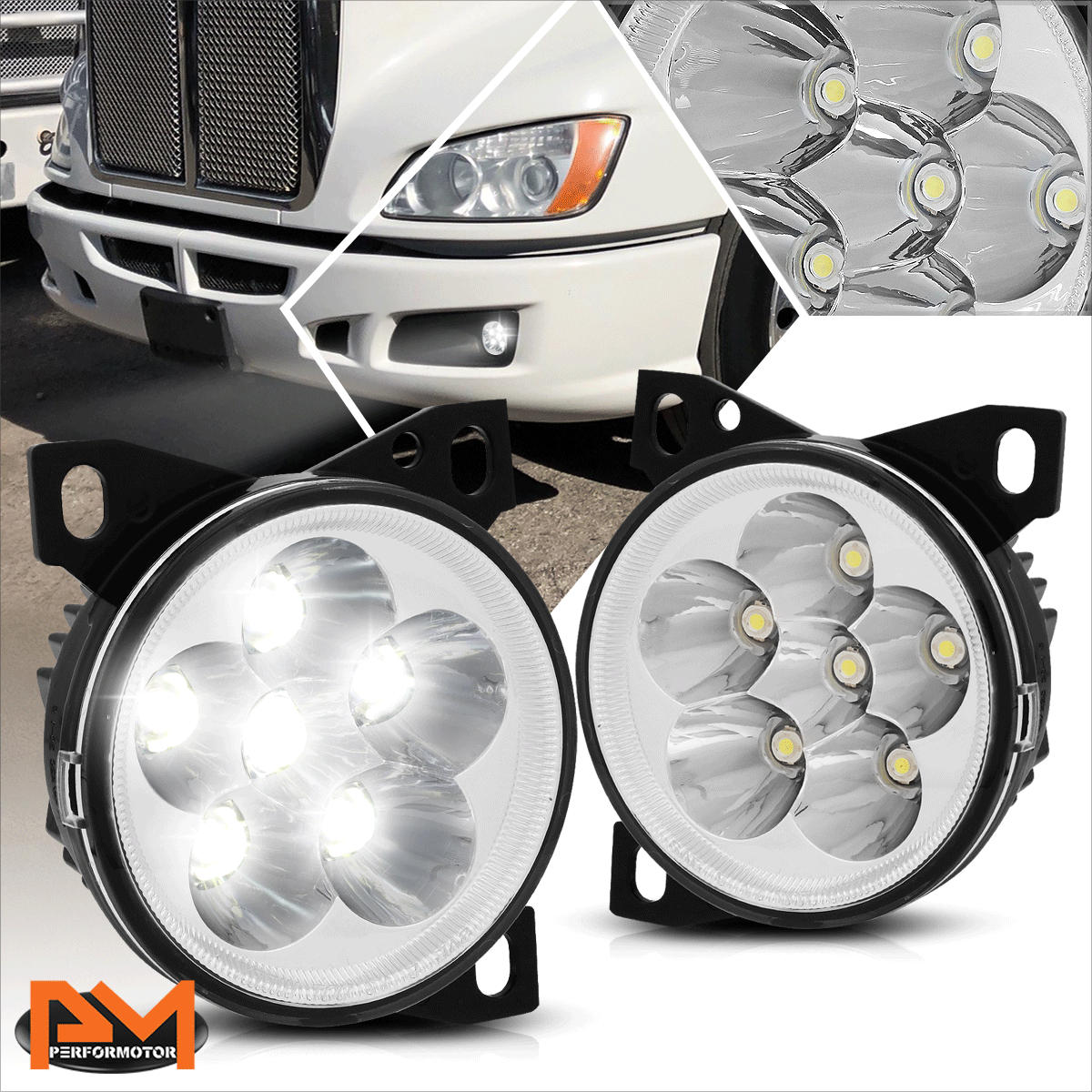 DNA MOTORING LED Fog Lights For Peterbilt 579/587 & Kenworth T660 (2011-2020)