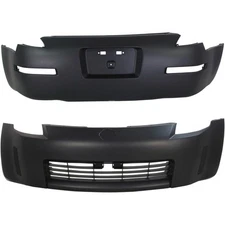 Front Rear Bumper Covers Set For 2003-2005 Nissan 350Z