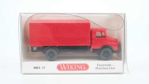Wiking H0 086134 Camión de bomberos plataforma (Mercedes-Benz Kurzhauber) | Zustand: Gebraucht