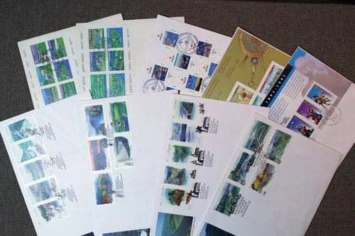 Canada 1980s-90s lot of 9 large size Canada Post FDC with s/s booklets etc