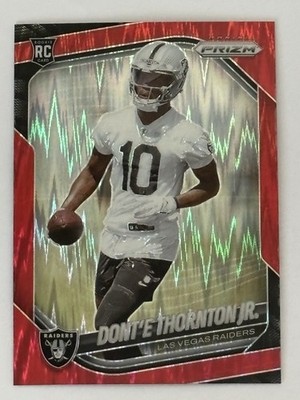 Raiders Dont'e Thornton Jr RC Rookie Red Flash Prizm #369 2025 Panini Prizm