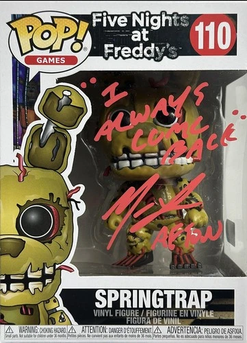 🔥Funko Pop! Games FNAF: Springtrap #110 Signed By Matthew Lillard W/COA!🔥