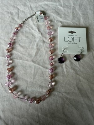 Ann Taylor LOFT Necklace & Earrings   Both NWT Coordinated Colors   Not a Set491