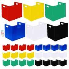 24 Pack Desk Dividers for Students, 6 Colors Privacy Folders for Students des...