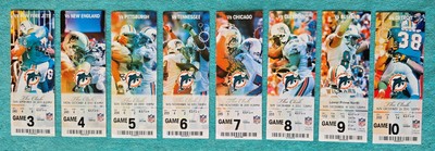 MIAMI DOLPHINS - 2010 SEASON - 8 FULL GAME TICKETS - SUN LIFE STADIUM - NFL RARE