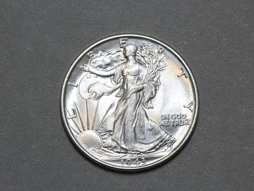 1943 50C Walking Liberty Silver Half Dollar Ch/Gem Bu