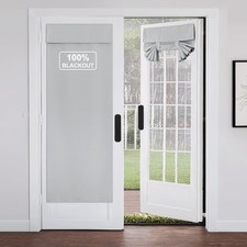 NICETOWN Door Curtains for French Doors  Sidelights, 26"x72", Silver Grey