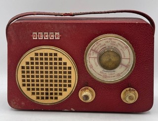 Decca Debonette TP50 Vintage 1961 Red Transistor Radio