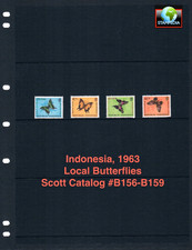 $1.40 Scott Value - 1963 INDONESIA Butterflies Southeast Asia CV MNH NH UMM