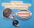 LOT OF 3 NFL CHICAGO BEARS REFRIGERATOR MAGNETS Fridge Helmet Football vintage