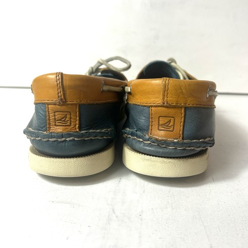 Sperry Boat Shoe Mens 11 M 2-Eye Blue/Tan Comfort Casual Walking Driving Slip On - Picture 8 of 10
