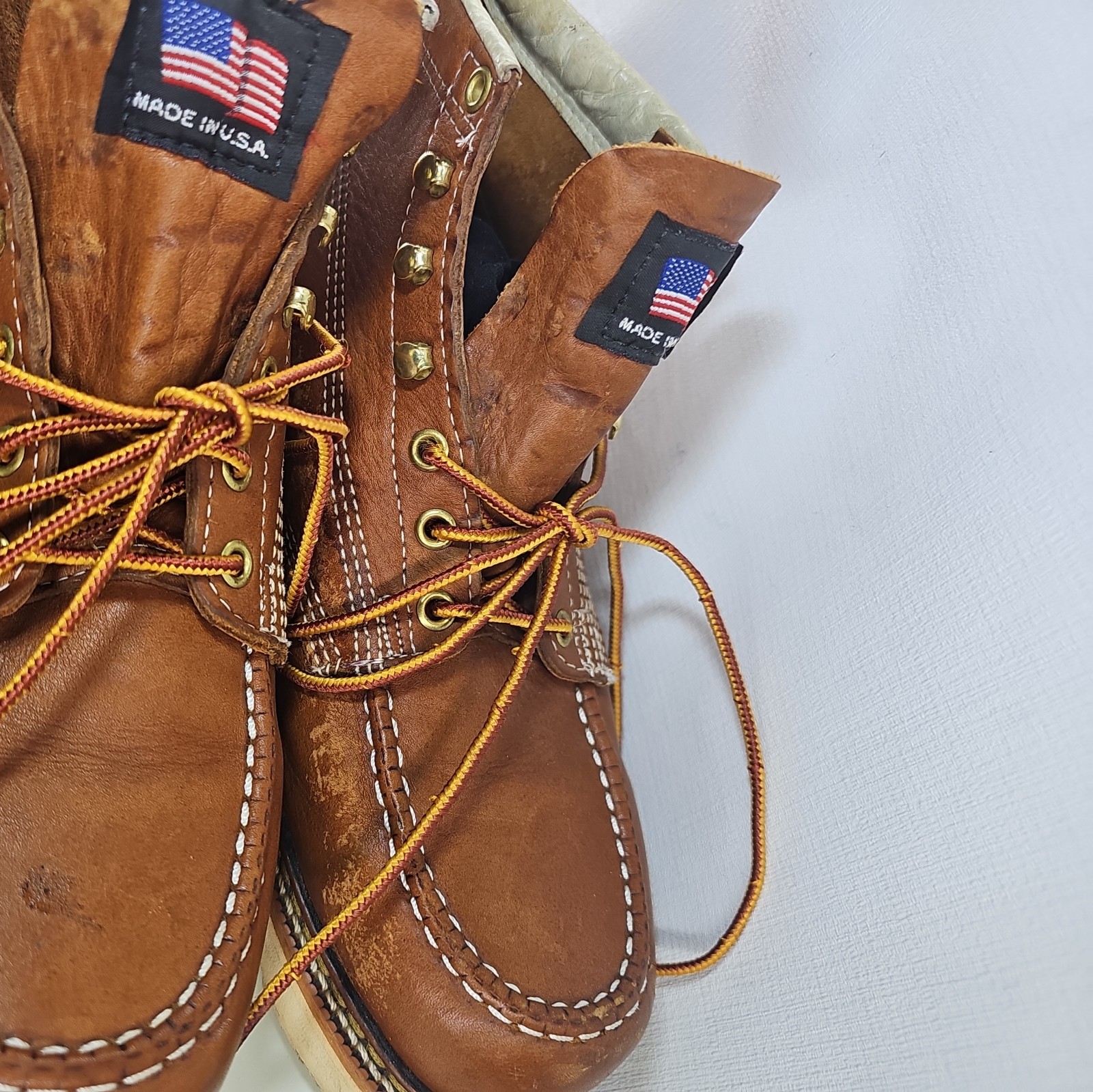 Duluth Trading Boots Brown Company  Moc Toe Boots Leather Size 11.5 image 3