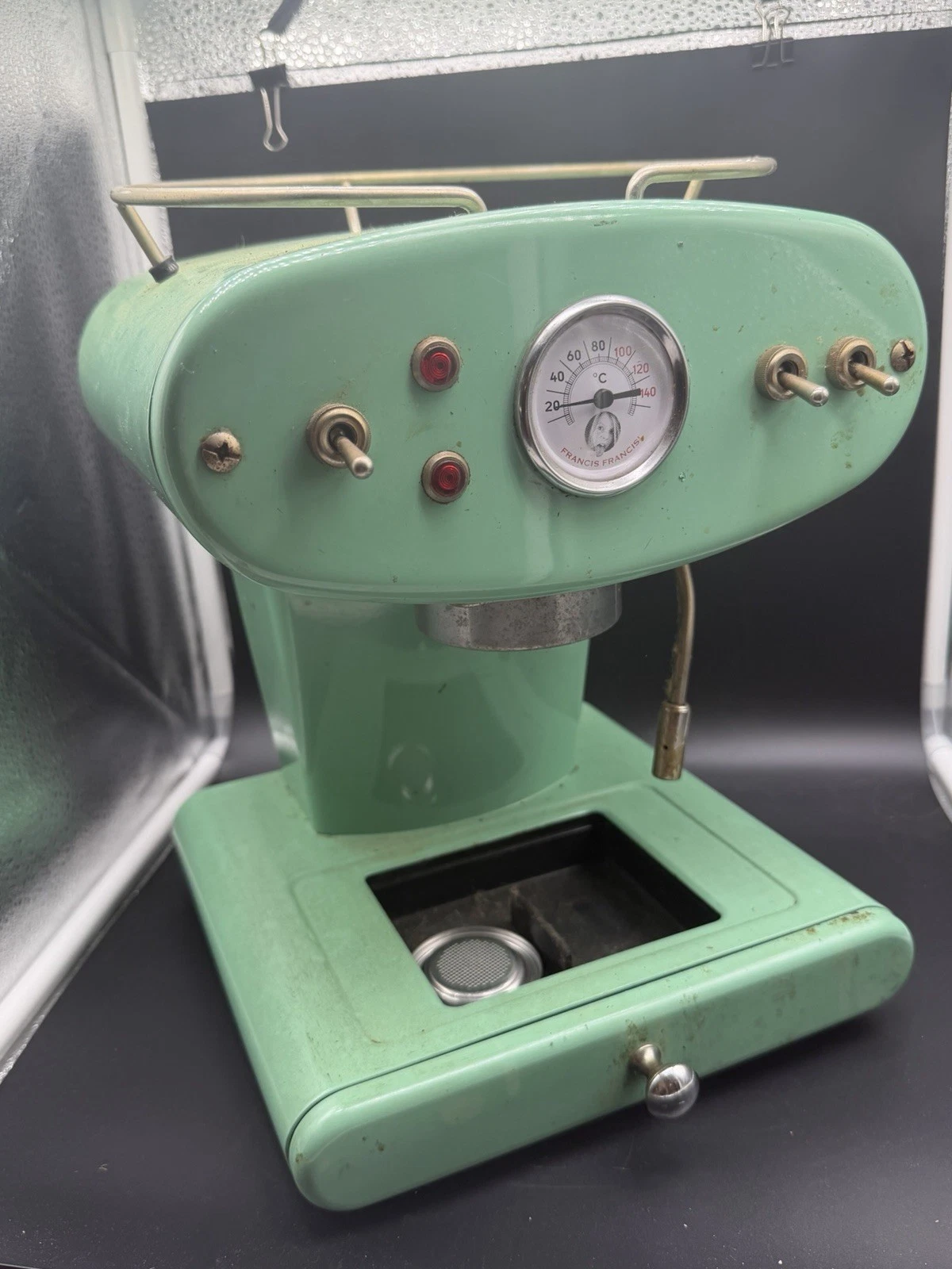 Francis Francis X1 Espresso Machine Mint Green Retro Italian Maker Parts Repair
Opens in a new windo