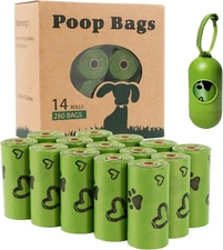 Dog Poop Bags 280 Counts: Extra Thick Leakproof Waste Bag with Dispenser for Dog