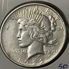 1922 D $1 Peach Dollar 90% Silver - Looks XF, Circulated, might be cleaned
