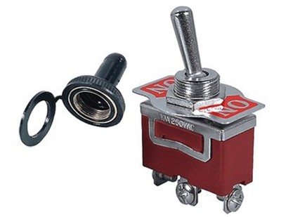 SPDT ON-OFF-ON 3P TOGGLE SWITCH 20AMPS@125V SOFT RUBBER COVER #ST66/66-5001