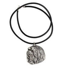 Havanese, Havanese Cuban Bichon, Bich n Havan s - Necklace with dog, silver-plat