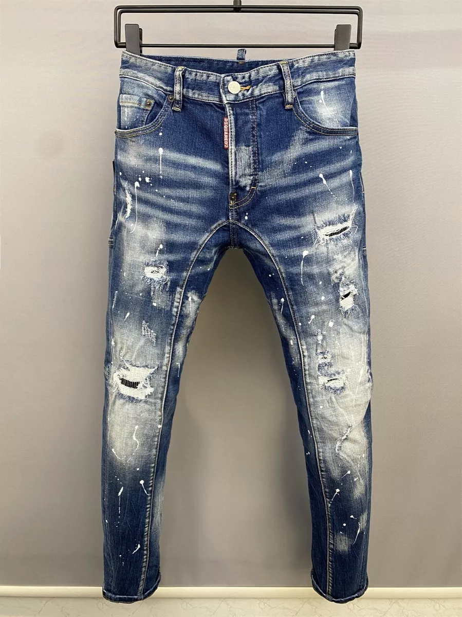DSQUARED D2 SLIM DSQ ZIPPER DAN NEW Jeans