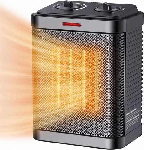 1500W Space Heater for Indoor Use, Portable Electric Heater 2S Rapid Heating