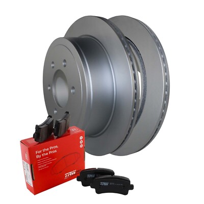 Rear Brake Kit 348mm Rotors TRW Pro Ceramic Pads For F-150 Mark LT Base Payload