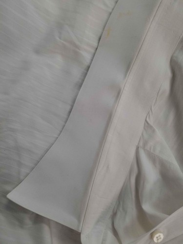 Stefano Ricci Men's White Tonal Stripe Long-Sleeve Cotton Dress Shirt Size 46/18 - Picture 3 of 6
