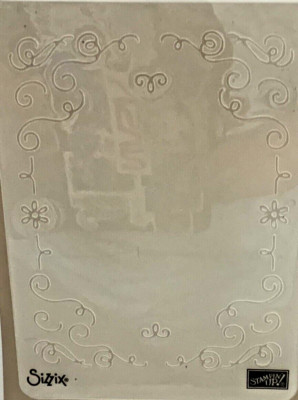 Stampin Up Big Shot Embossing Folder FILIGREE FRAME Background die Sizzix