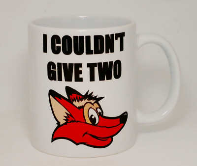 I Couldn't Give Two Fox Tasse Geschenk lustig unhöflich F*cks Büro Kaffeetasse personalisiert