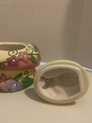 vintage disney Jewel Jumbo Mushroom Floral Tinkerbell Ceramic