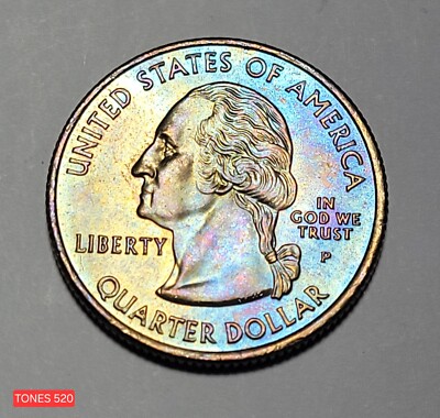 2003-P UNC ARKANSAS STATE QUARTER MONSTER TONED GORGEOUS ICE
