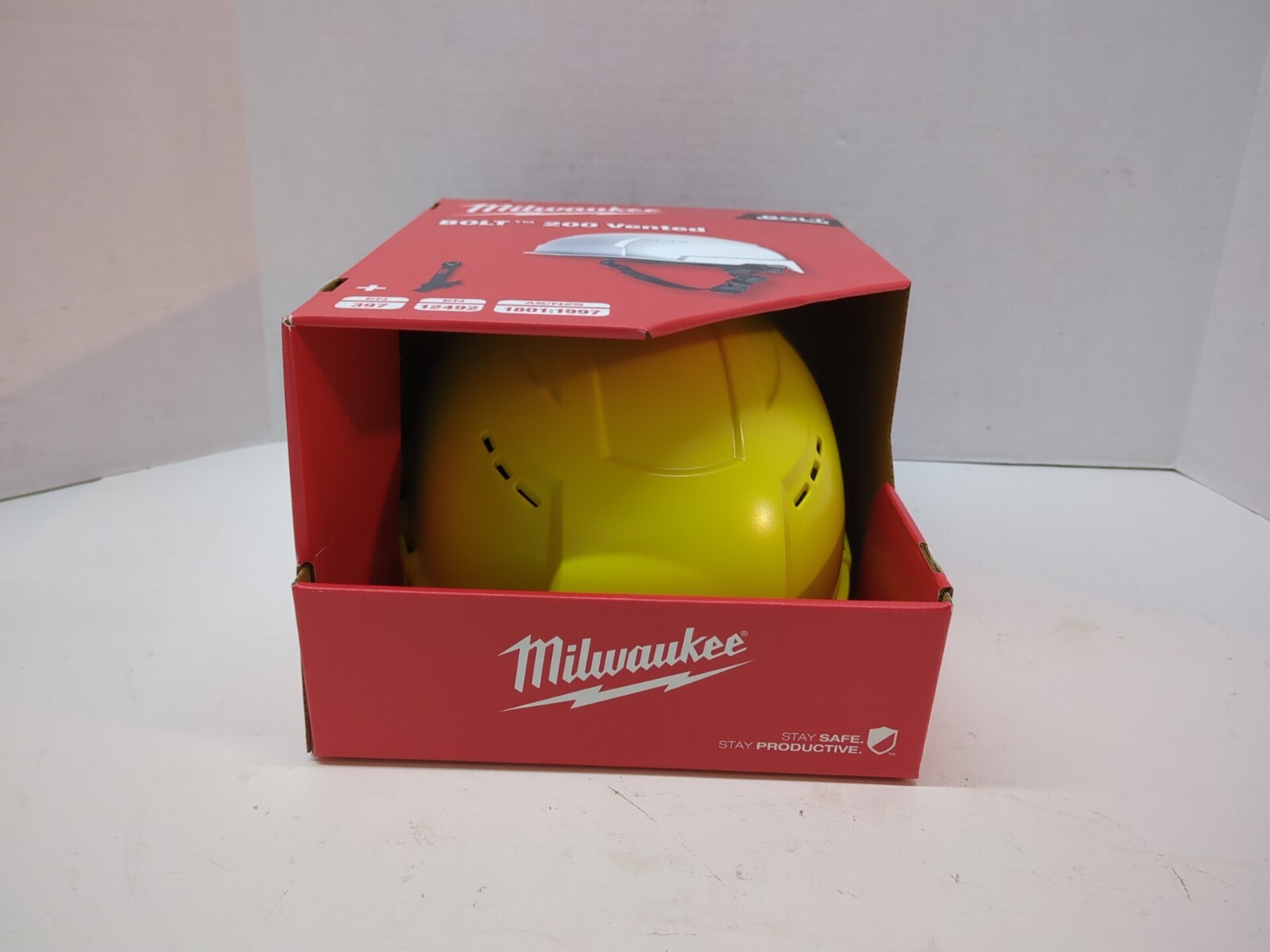 Milwaukee 48-73-1602 Yellow Vented Helmet Bolt 200 NEW