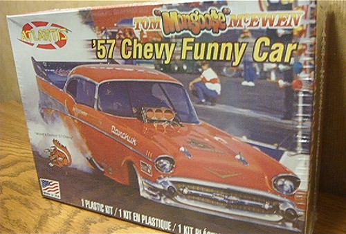ATLANTIS Tom Mongoose McEwen '57 Chevy Funny Car Model Kit #H7172 1/24 Scl - Picture 2 of 3