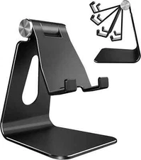 Adjustable Cell Phone Stand, OMOTON C2 Aluminum Desktop Phone Holder Dock