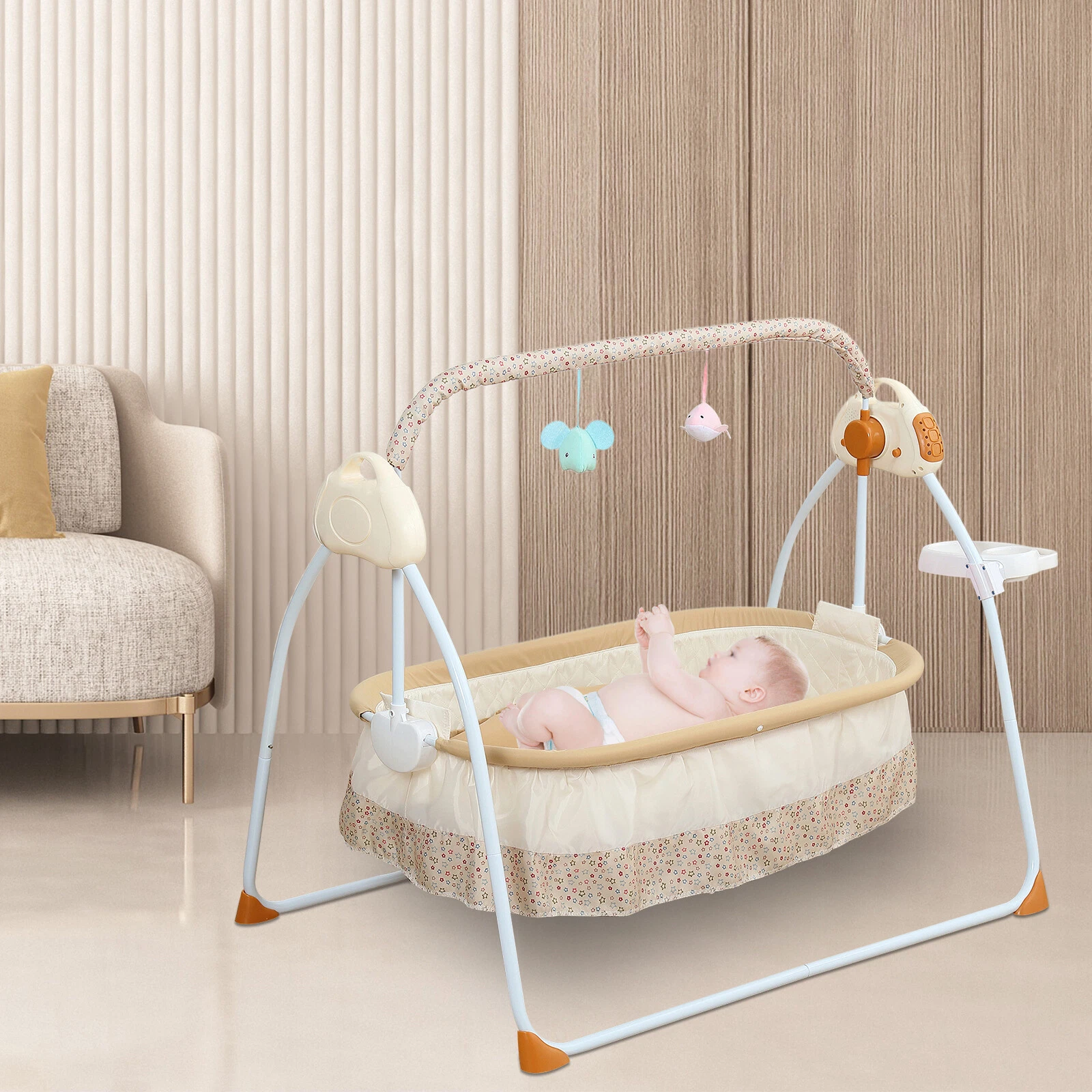 Portable Electric Bluetooth Baby Swing Cradle Bassinet Rocking Crib Infant Bed
Opens in a new window