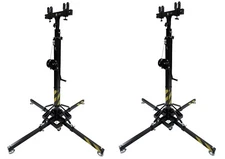 2pcs Heavy Duty Stage Lighting Truss 13ft Tower Lifter Crank Light Stand 440Lbs